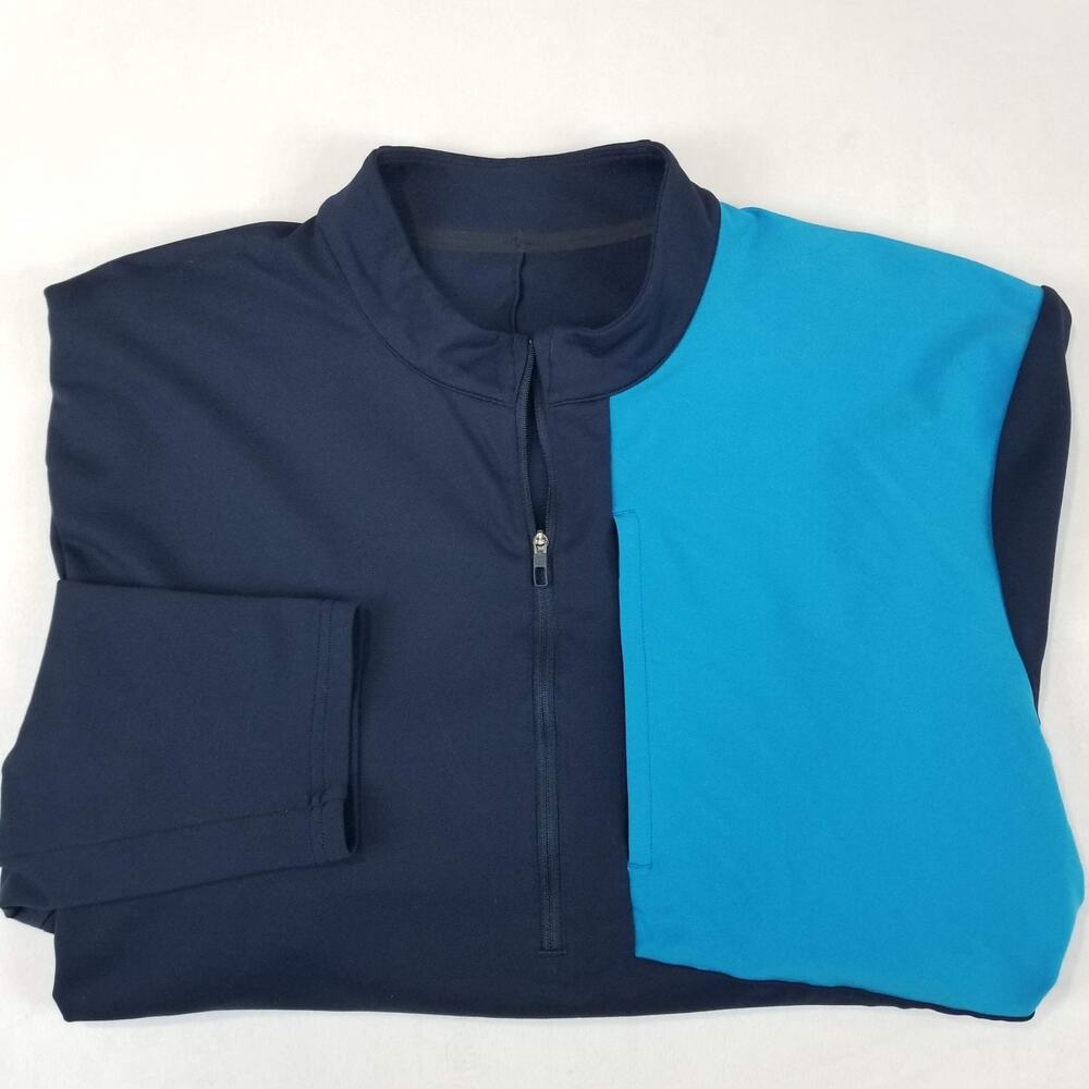 Lululemon x Mr Porter Mens XXL 2XL Division 1/2 Zip Pullover Blue M3AR5S - Picture 3 of 8
